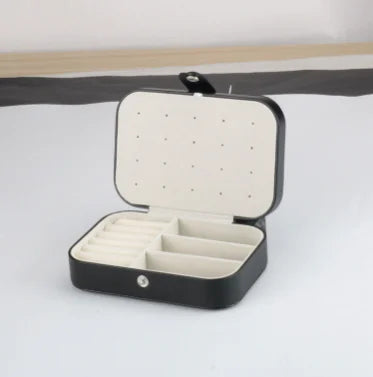 Compact Travel Jewelry Box for Earrings and Rings