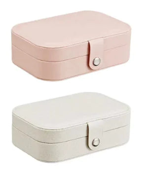 Compact Travel Jewelry Box for Earrings and Rings